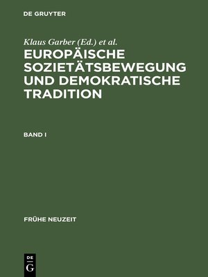 cover image of Europäische Sozietätsbewegung und demokratische Tradition